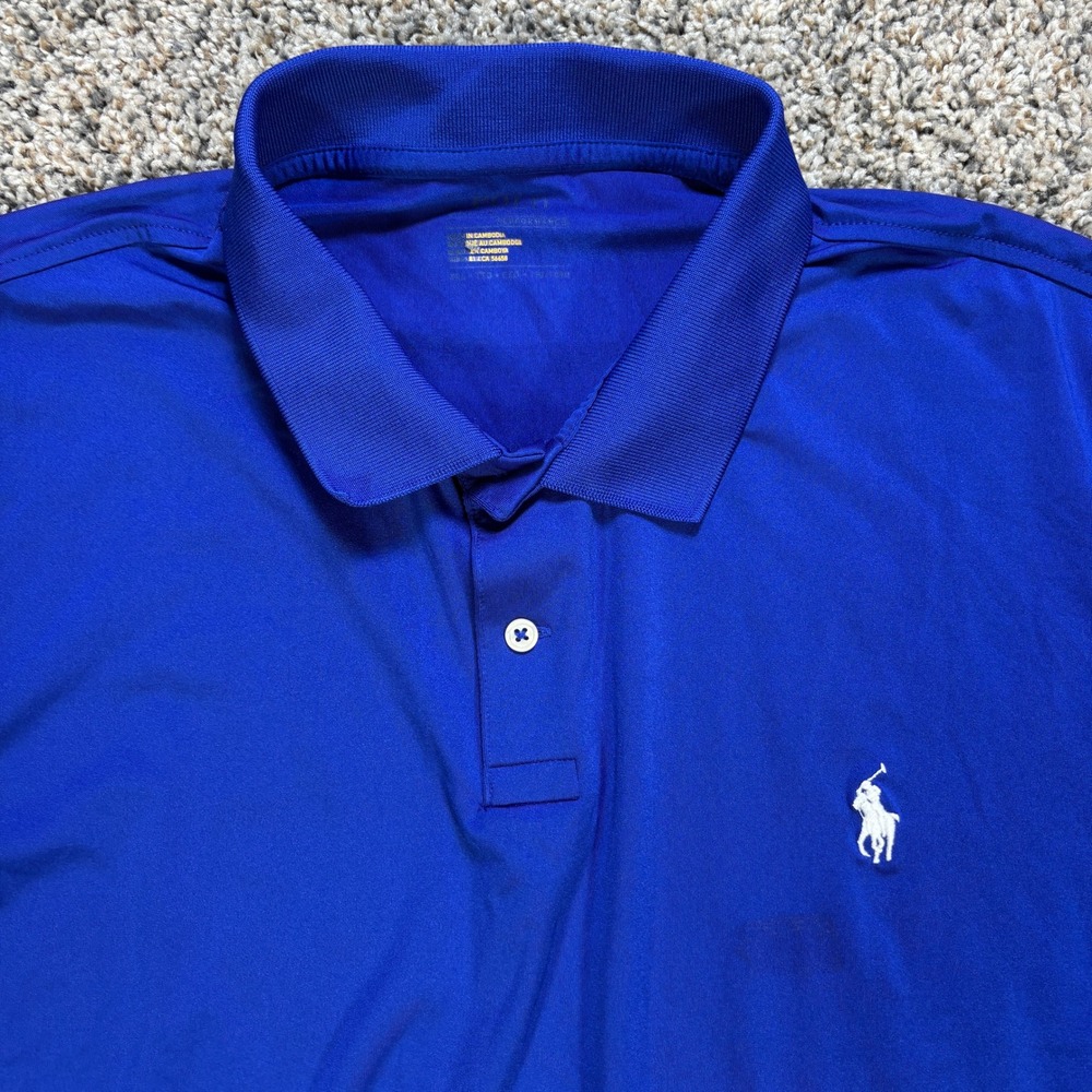 Polo Ralph Lauren Performance Men's XXL Blue Short Sleeve Golf Polo Shirt
